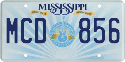 MS license plate MCD856