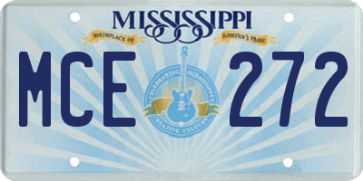 MS license plate MCE272