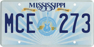 MS license plate MCE273