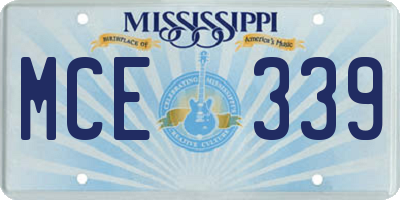 MS license plate MCE339