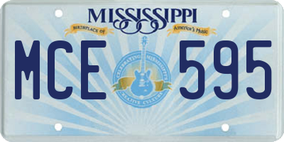 MS license plate MCE595