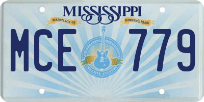MS license plate MCE779