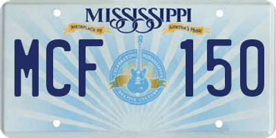 MS license plate MCF150