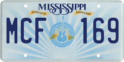 MS license plate MCF169