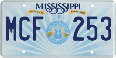 MS license plate MCF253