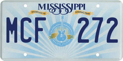 MS license plate MCF272