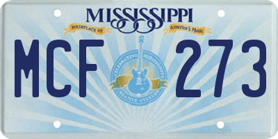 MS license plate MCF273