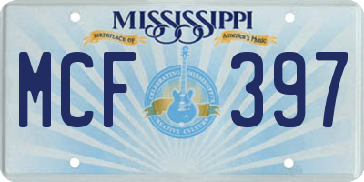 MS license plate MCF397