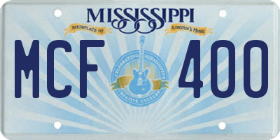 MS license plate MCF400