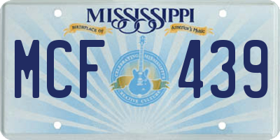 MS license plate MCF439