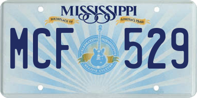 MS license plate MCF529