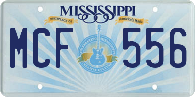 MS license plate MCF556
