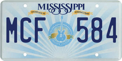 MS license plate MCF584