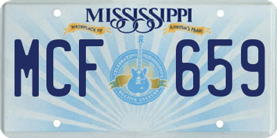 MS license plate MCF659
