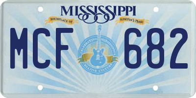 MS license plate MCF682