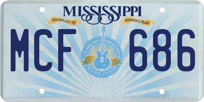MS license plate MCF686
