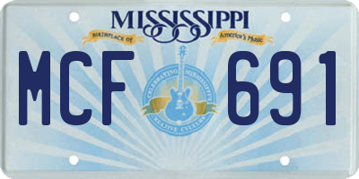 MS license plate MCF691