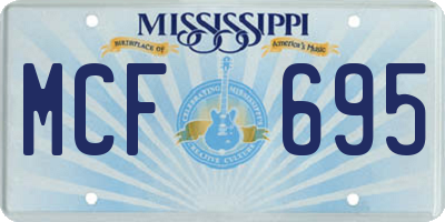MS license plate MCF695
