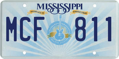 MS license plate MCF811