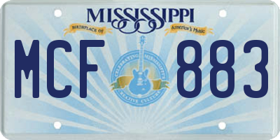 MS license plate MCF883