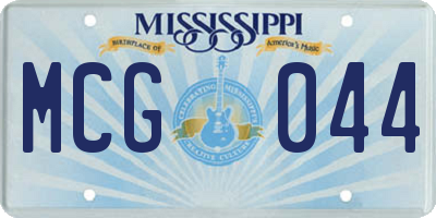 MS license plate MCG044