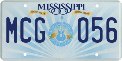 MS license plate MCG056