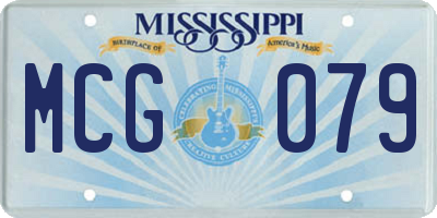 MS license plate MCG079