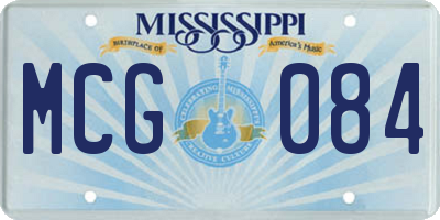 MS license plate MCG084