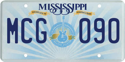 MS license plate MCG090