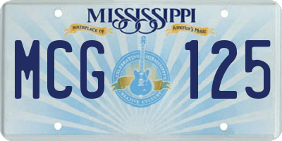 MS license plate MCG125