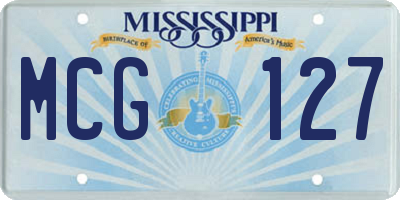 MS license plate MCG127