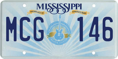 MS license plate MCG146