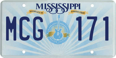 MS license plate MCG171