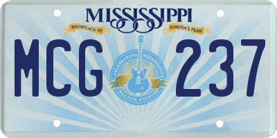 MS license plate MCG237