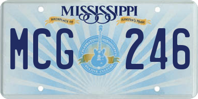 MS license plate MCG246