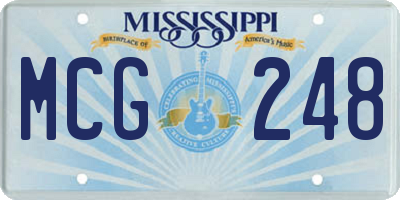 MS license plate MCG248