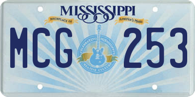 MS license plate MCG253