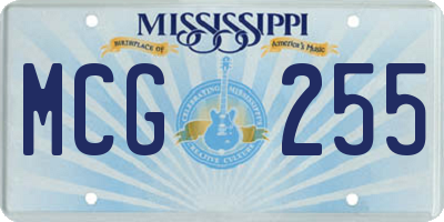 MS license plate MCG255