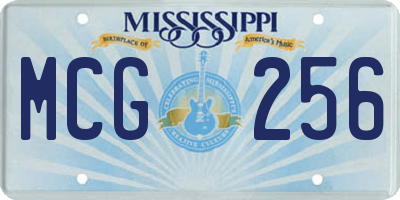 MS license plate MCG256
