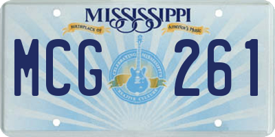 MS license plate MCG261