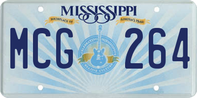 MS license plate MCG264