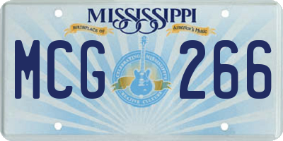 MS license plate MCG266