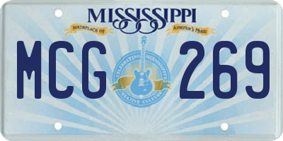 MS license plate MCG269
