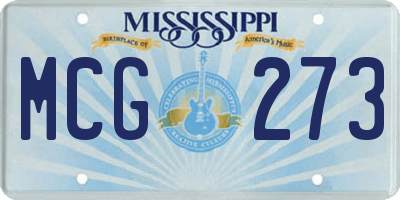 MS license plate MCG273