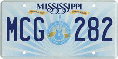 MS license plate MCG282