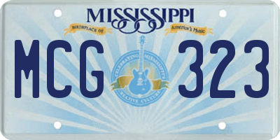 MS license plate MCG323