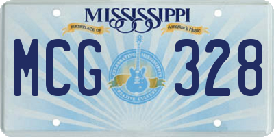 MS license plate MCG328