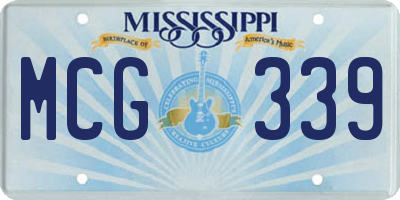 MS license plate MCG339