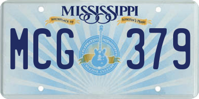 MS license plate MCG379