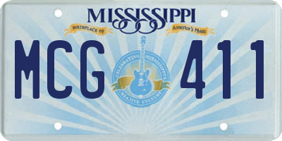 MS license plate MCG411